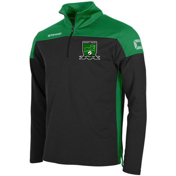 Warwick Juniors Pride Quarter Zip Black/Green Thumbnail