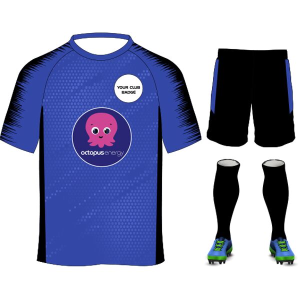 Octopus Energy Plain Design Royal/Black Adults Bundle Thumbnail