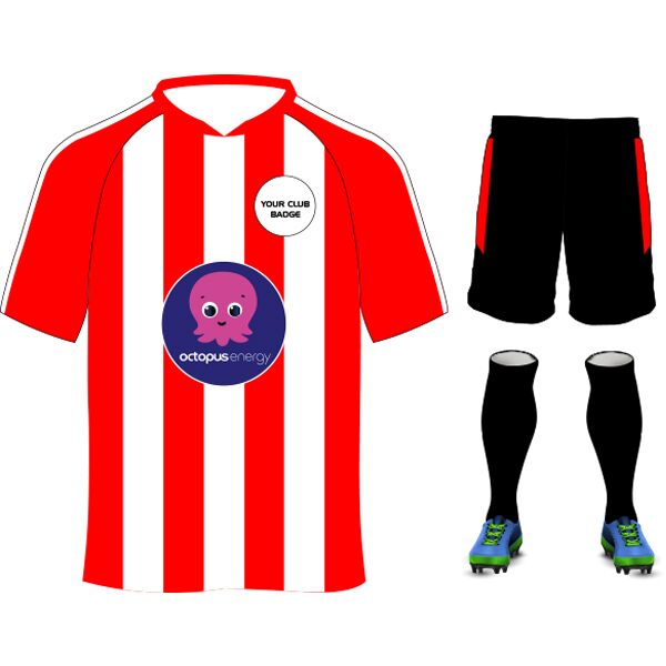 Octopus Energy Striped Design Red/White Junior Bundle Thumbnail