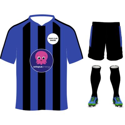 Octopus Energy Striped Design Royal/Black Junior Bundle Thumbnail