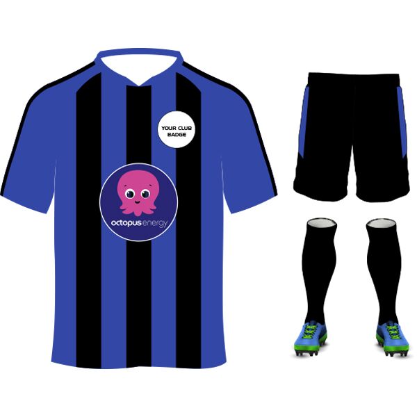 Octopus Energy Striped Design Royal/Black Junior Bundle Thumbnail