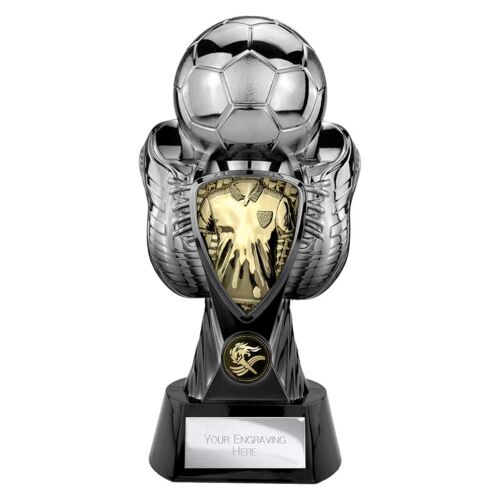 Tournament Heavyweight Gun Metal Gold Shirt Football Trophy Thumbnail