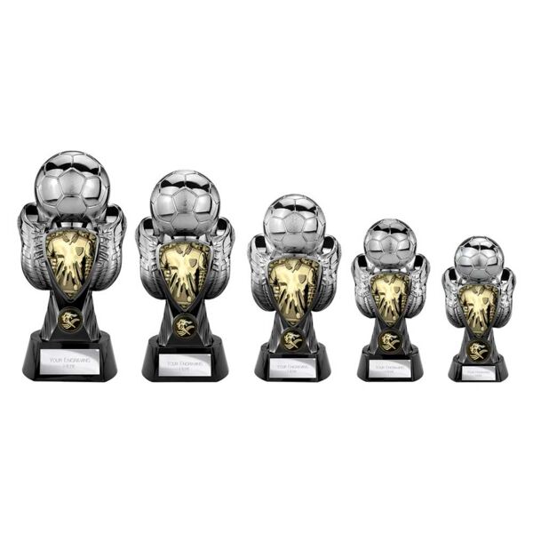 Tournament Heavyweight Gun Metal Gold Shirt Football Trophy Thumbnail