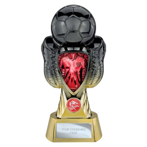 Tournament Heavyweight Red Gold Shirt Football Trophy Thumbnail