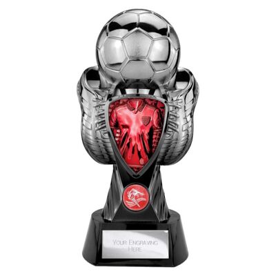 Tournament Heavyweight Red Silver Shirt Football Trophy Thumbnail
