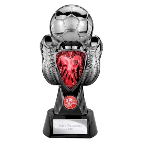 Tournament Heavyweight Red Silver Shirt Football Trophy Thumbnail