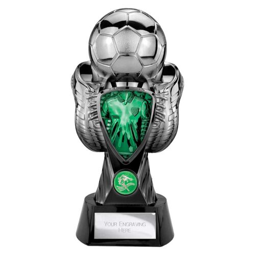 Tournament Heavyweight Green Silver Shirt Football Trophy Thumbnail