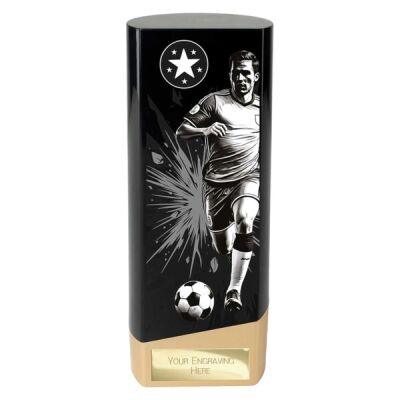 Prime Male Heavyweight Black Gold Football Trophy Thumbnail