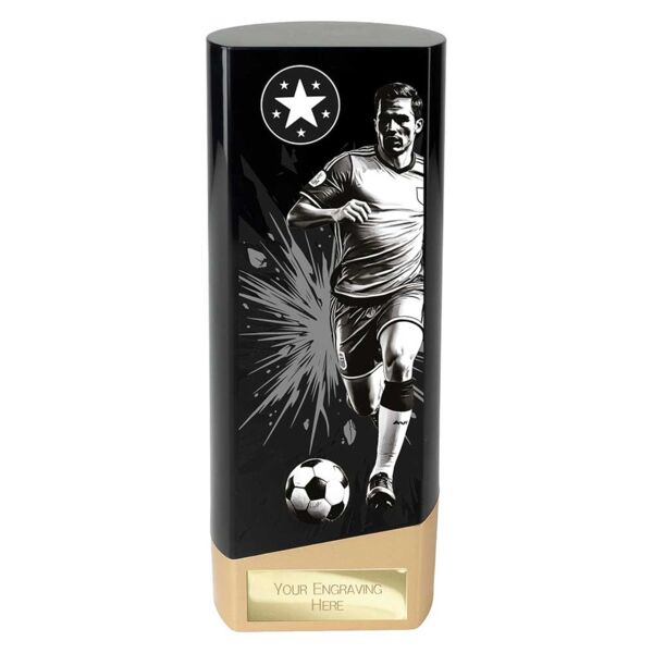 Prime Male Heavyweight Black Gold Football Trophy Thumbnail
