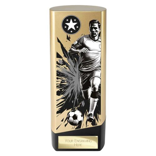 Prime Male Heavyweight Gold Black Football Trophy Thumbnail