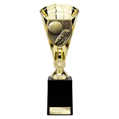 Cobra Star Cup Gold Black Football Boot & Ball Trophy Thumbnail