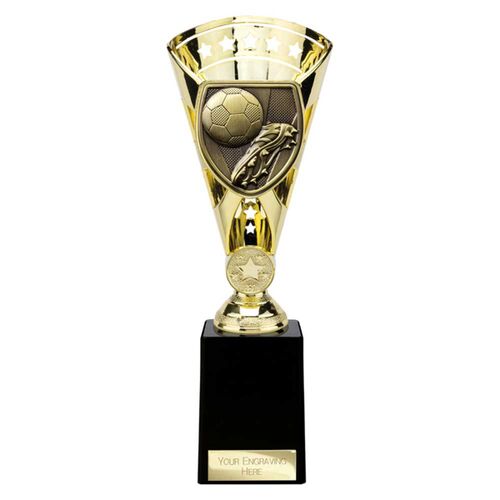Cobra Star Cup Gold Black Football Boot & Ball Trophy Thumbnail