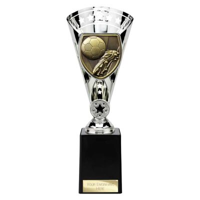 Cobra Star Cup Silver Football Boot & Ball Trophy Thumbnail