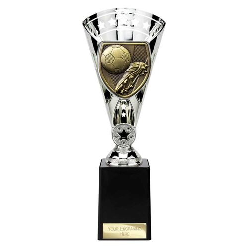 Cobra Star Cup Silver Football Boot & Ball Trophy Thumbnail