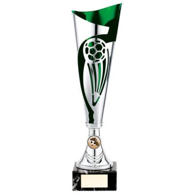 Champion Green Silver Football Cup Trophy Thumbnail