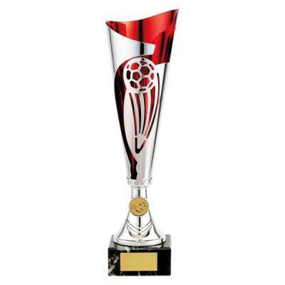 Champion Red Silver Football Cup Trophy Thumbnail