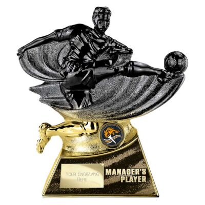 Power Strike Special Football Black Gold Managers Player Trophy Thumbnail