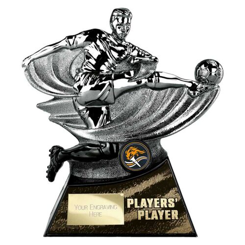 Power Strike Special Football Black Silver Players Player Trophy Thumbnail