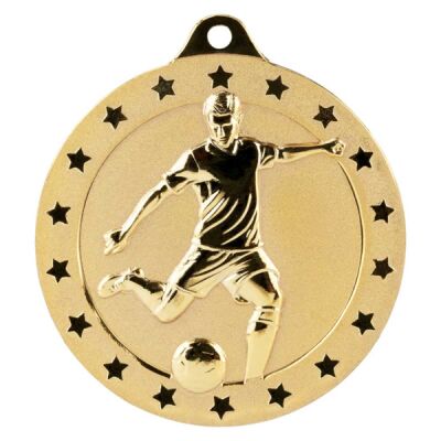 Cascade Stars Football Medal Gold 70mm Thumbnail