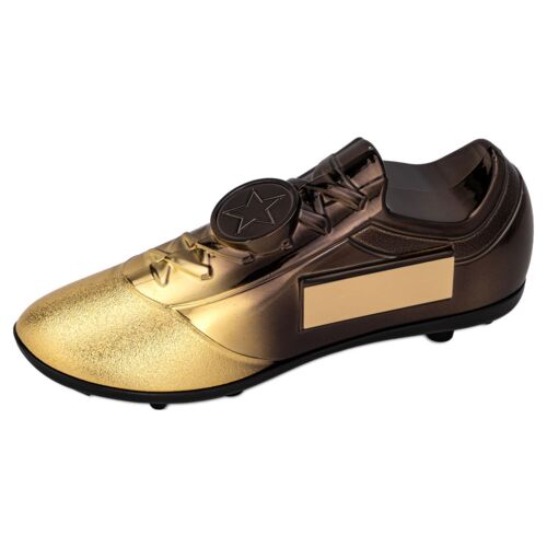 Heavyweight Gold Black Football Boot Trophy Thumbnail