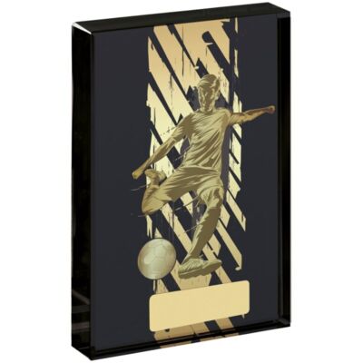 Glass Male Figurine Football Trophy Thumbnail