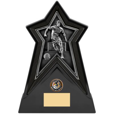 Star Force Silver Black Football Trophy Thumbnail