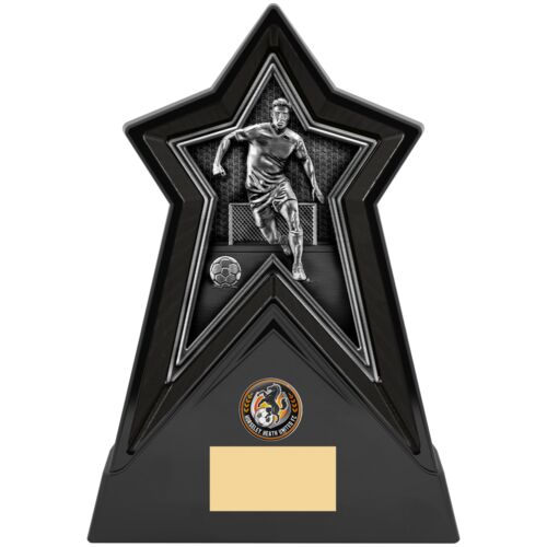 Star Force Silver Black Football Trophy Thumbnail
