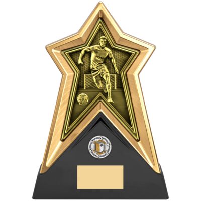Star Force Gold Black Football Trophy Thumbnail