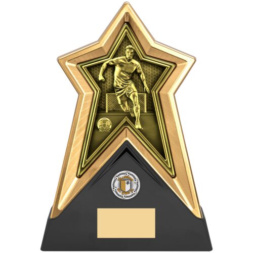 Star Force Gold Black Football Trophy Thumbnail